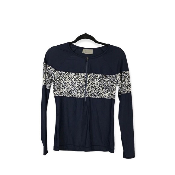 Athleta Blue 1/4 Zip Pullover Lightweight Women's Size Small Athletic Sweatshirt - Picture 1 of 9